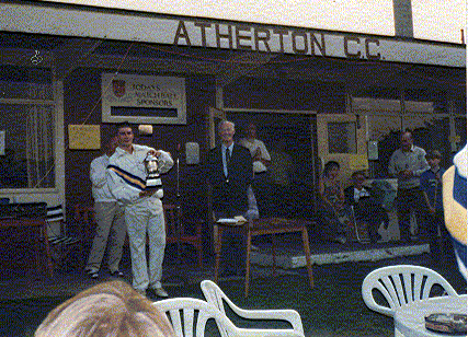 Ste Lomas Recieving the Cross Cup